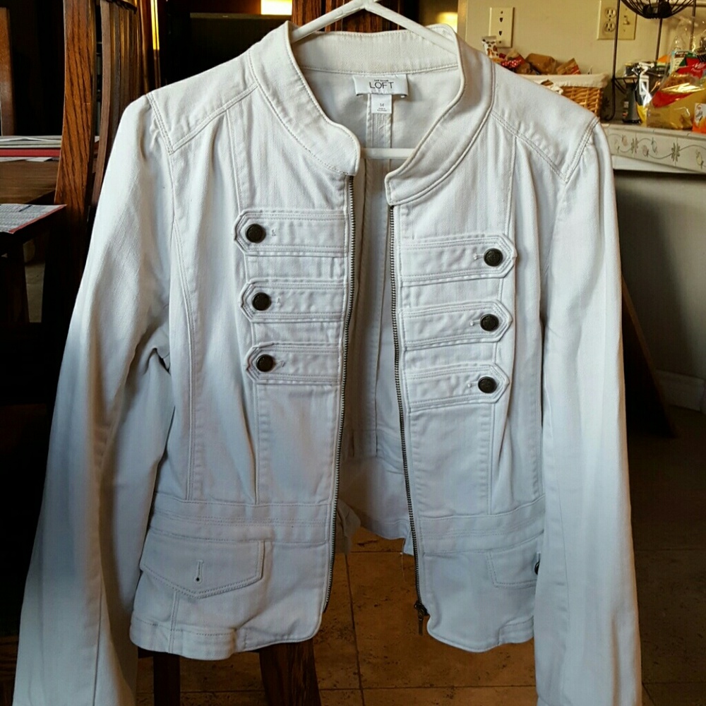 Ann Taylor Military Jean Jacket