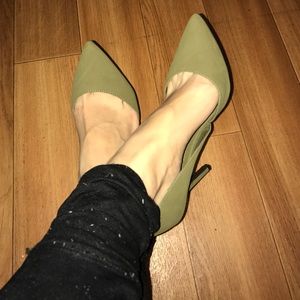 Green high heels!