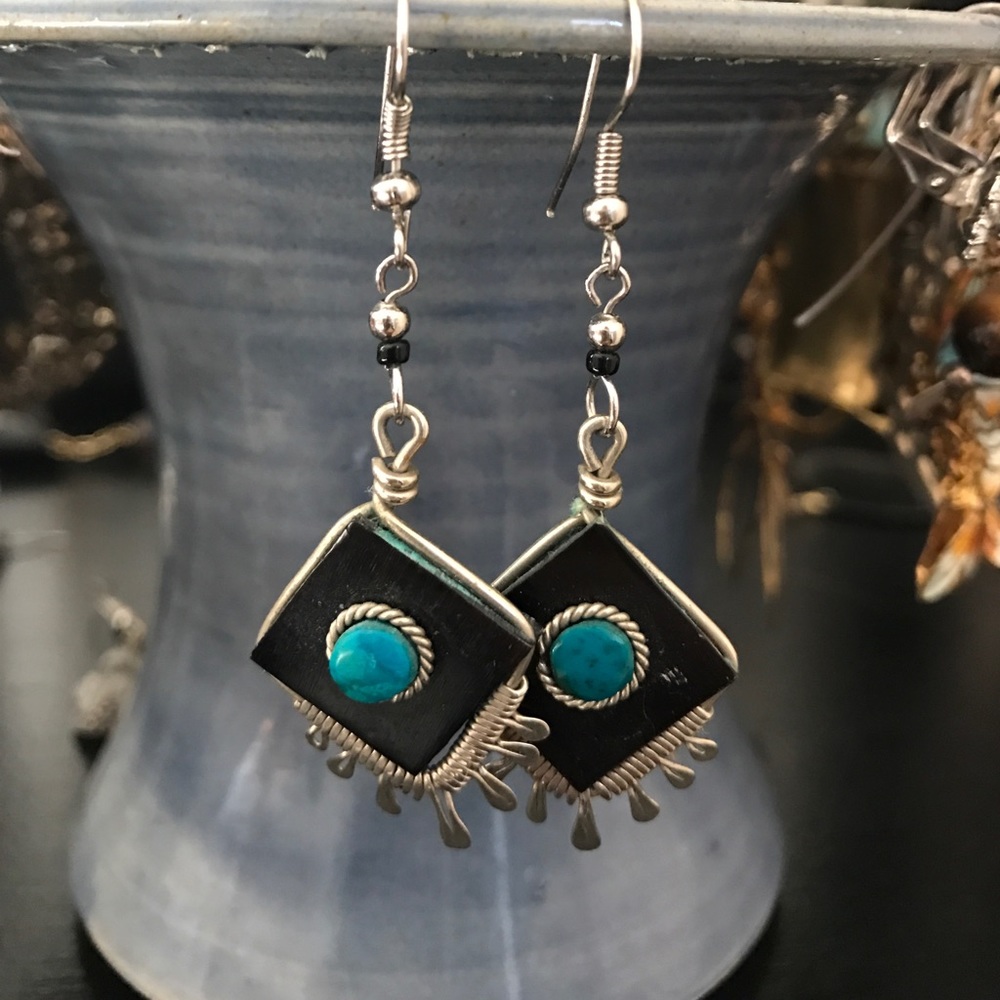 Sterling and turquoise earrings