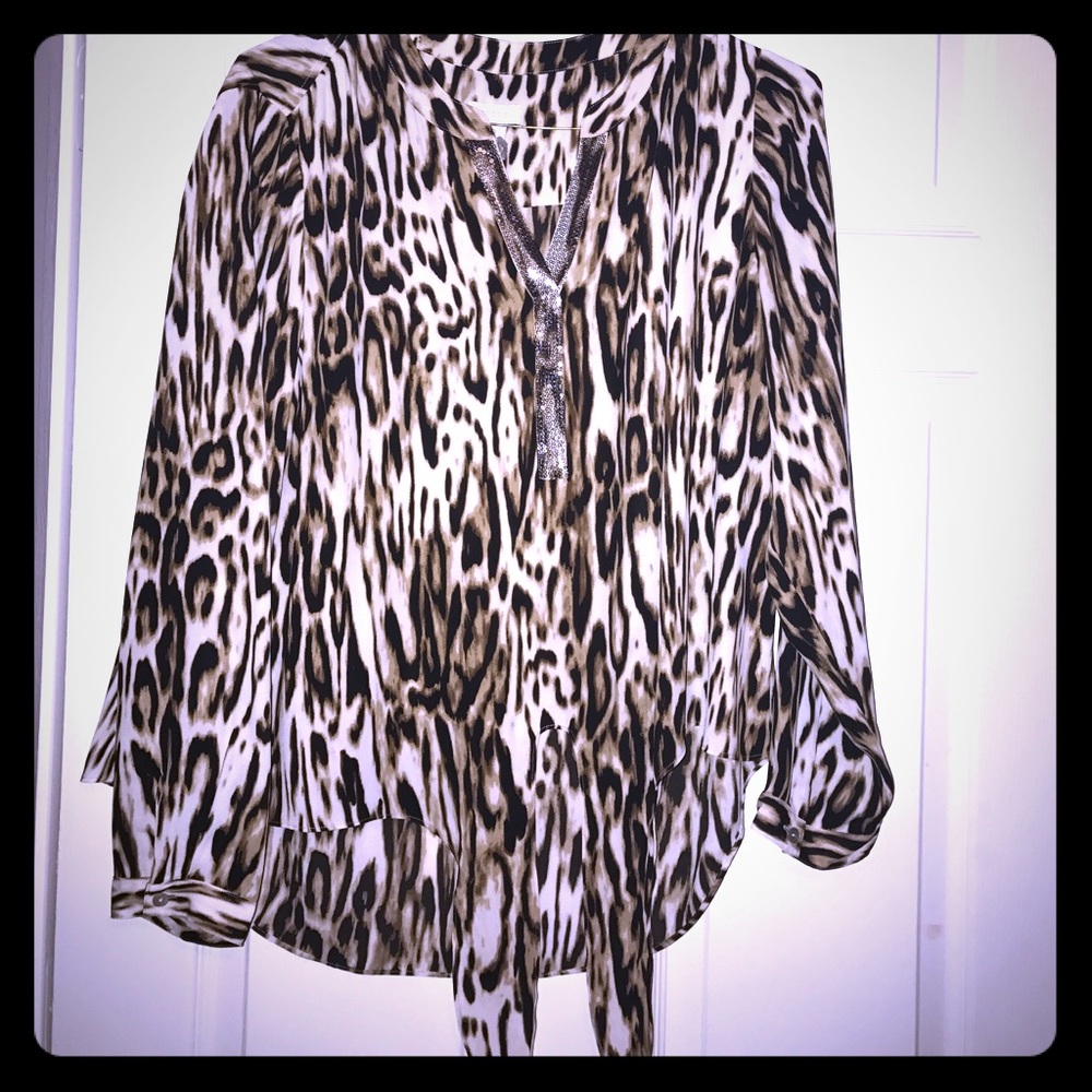High Low animal Print Shirt