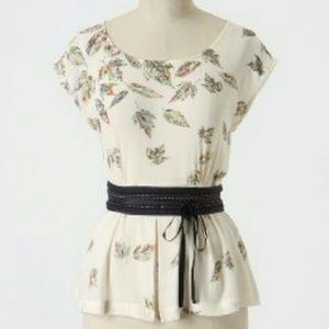 Odielle Leaf Print top