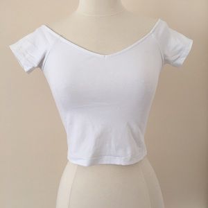 Arden B Off the Shoulder Crop Top