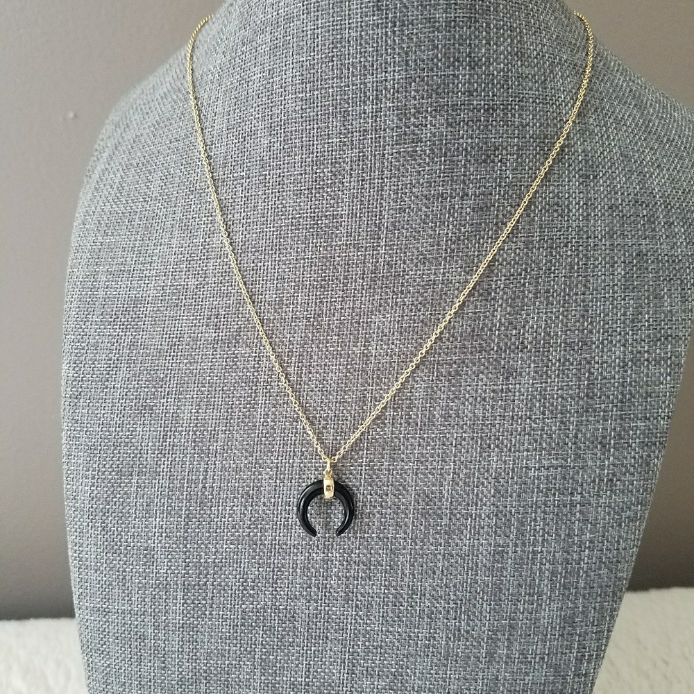 Semi Precious Crescent Necklace - Picture 2 of 4