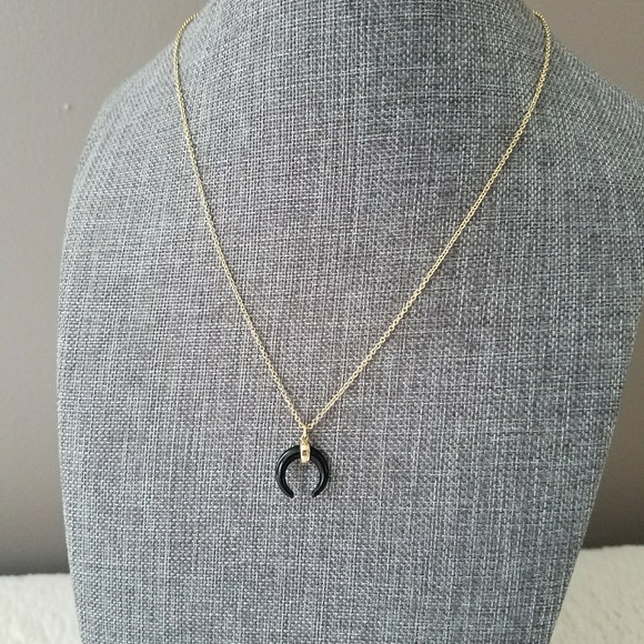 Semi Precious Crescent Necklace - Picture 2 of 4