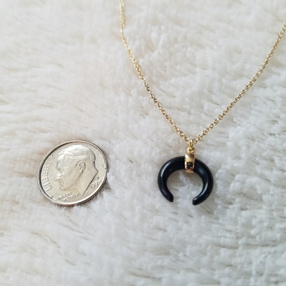 Semi Precious Crescent Necklace - Picture 3 of 4