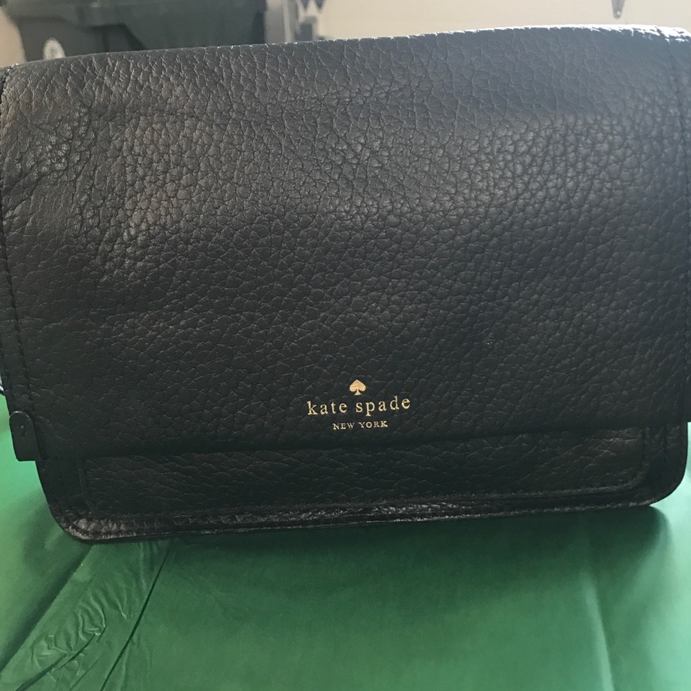 Black leather crossbody