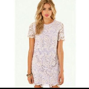 Lavender Ivory lace dress