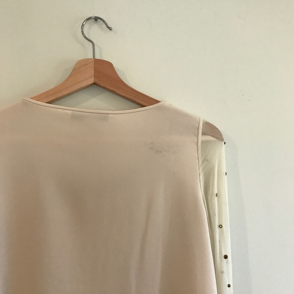 Diane Von Furstenberg Metallic Jeweled Silk Blouse - Picture 6 of 8