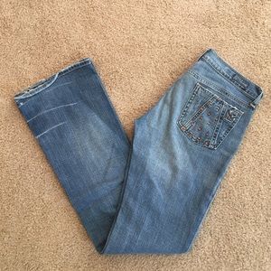 Citizens of Humanity flare leg jeans.