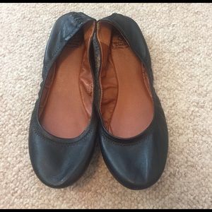 LUCKY BRAND Emmie Flat Black Leather *Never Worn!