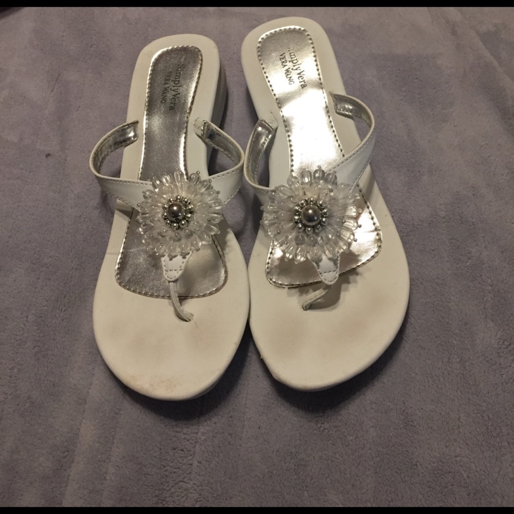 EUC Vera Wang White Sandals