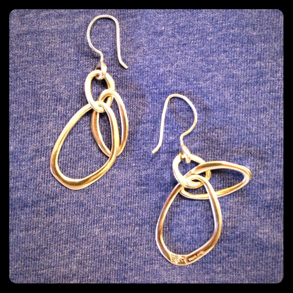 Retired Silpada intertwined sterling  earrings