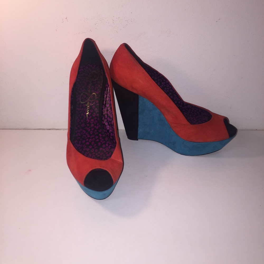 Jessica Simpson Color Block Wedge