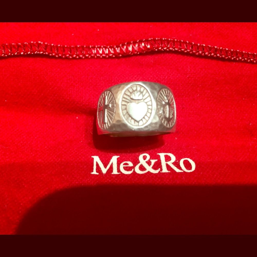 ME & RO CHARITY HOPE FAITH RING STERLING 7.5