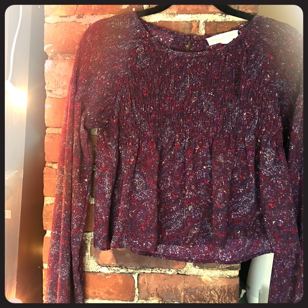 Staring at Stars: Flowy, Long Sleeved Crop Top
