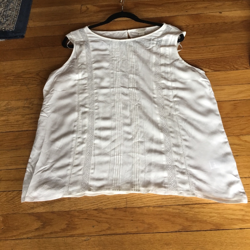 Monsoon Sleeveless Pintucked Blouse. Size 14