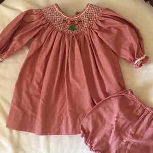 Smocked Christmas dress