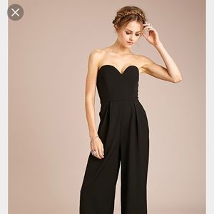 Strapless black jumpsuit