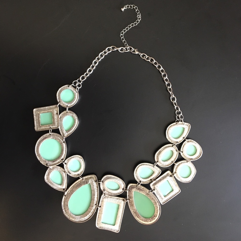 Geometric Statement Necklace - Picture 2 of 3