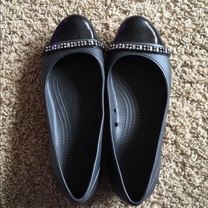 Rhinestone Croc Flats size 7