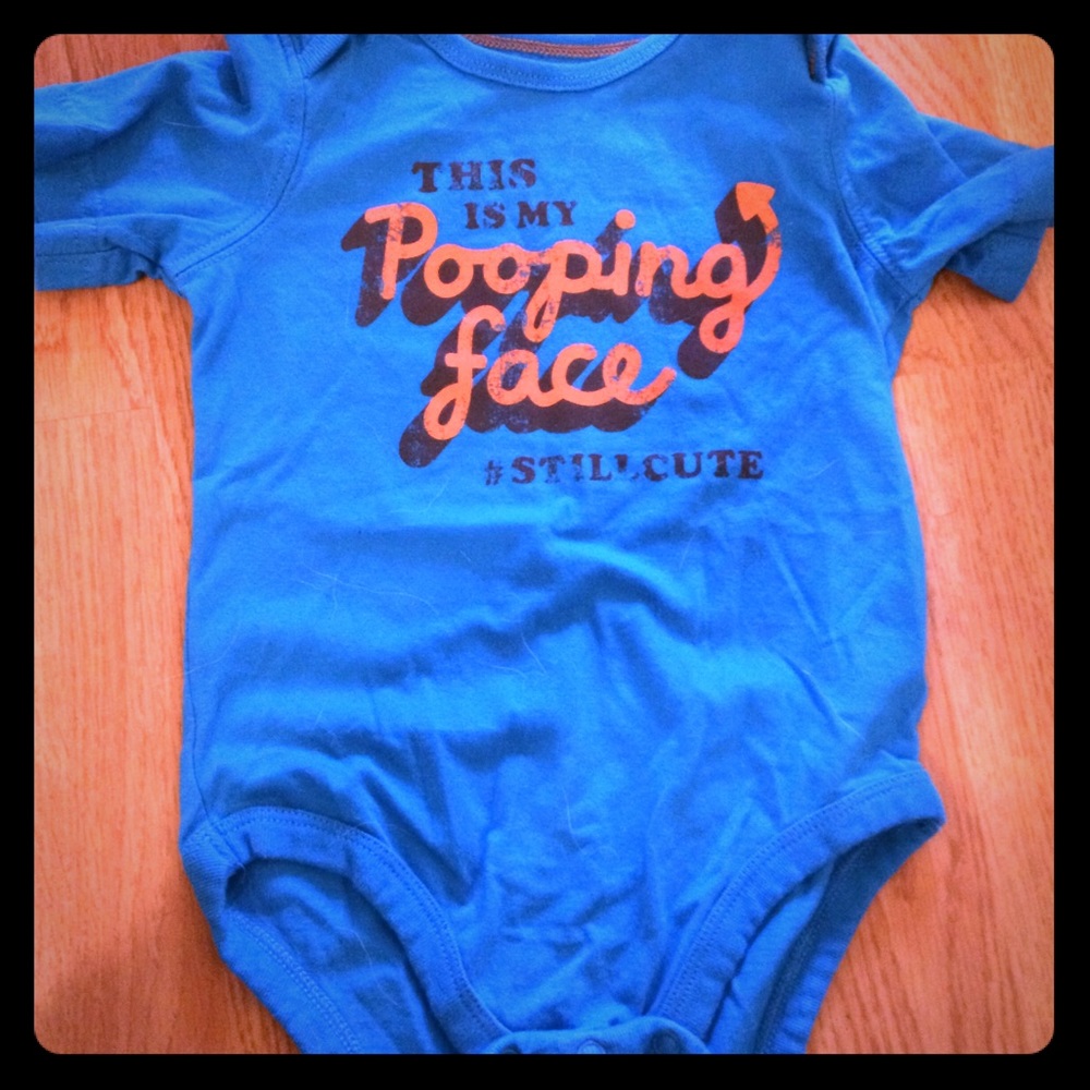 SALE Onesie Pooping Face Jumping Beans 12 mths