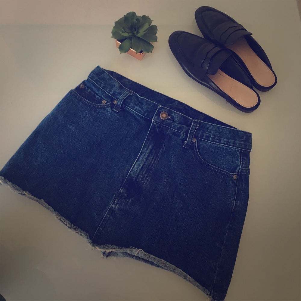 Free people denim skirt