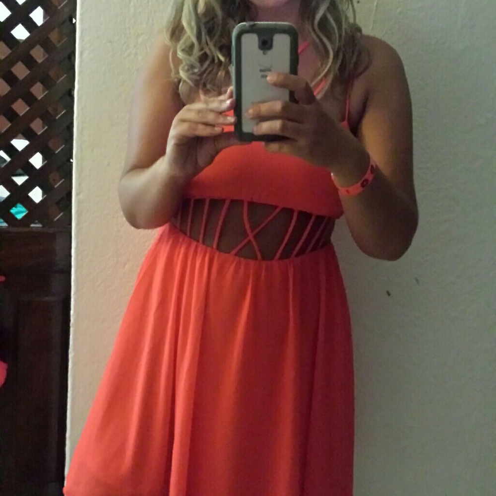 Orange summer dress