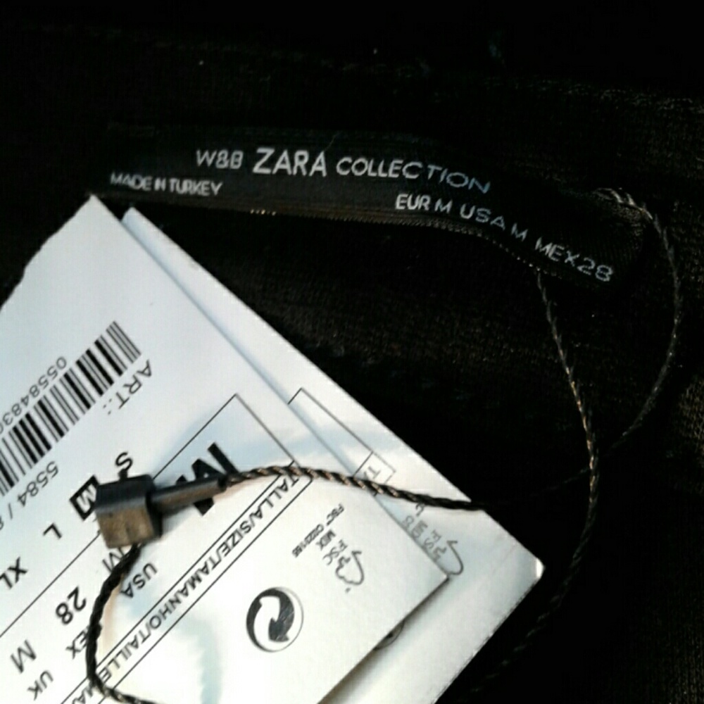 W&B ZARA COLLECTION BLACK STRETCH JEANS NWT - Picture 3 of 5
