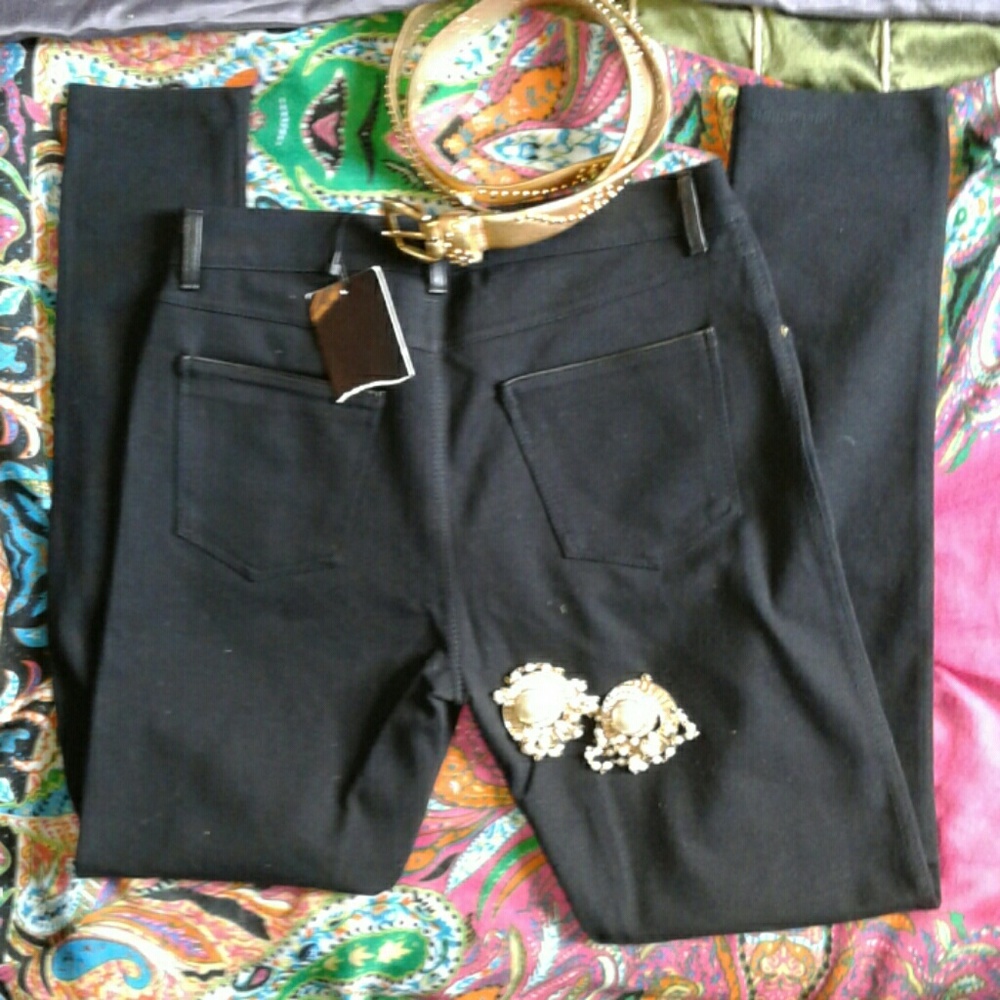 W&B ZARA COLLECTION BLACK STRETCH JEANS NWT - Picture 2 of 5