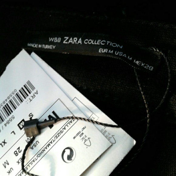 W&B ZARA COLLECTION BLACK STRETCH JEANS NWT - Picture 3 of 5