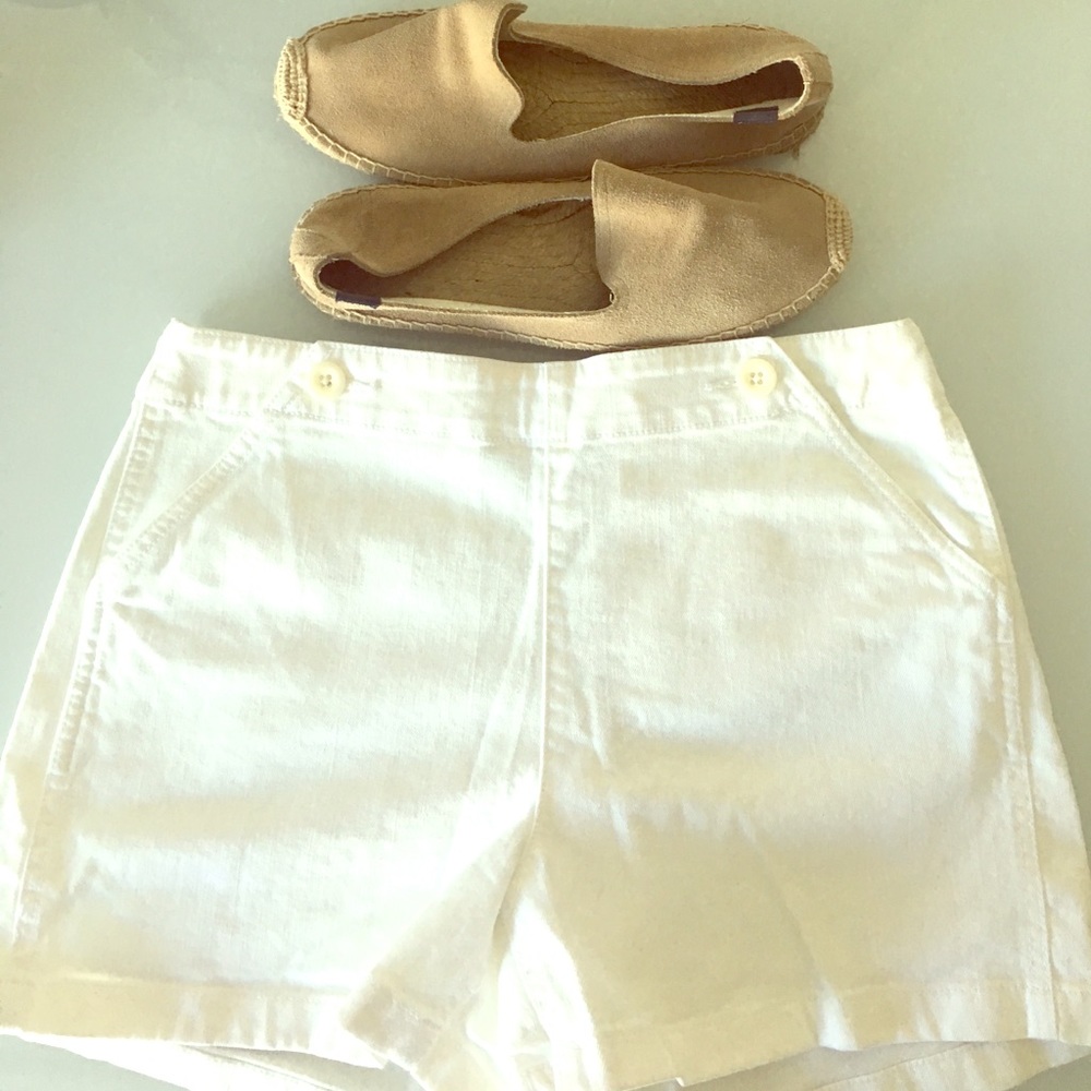 JCrew white denim sailor shorts