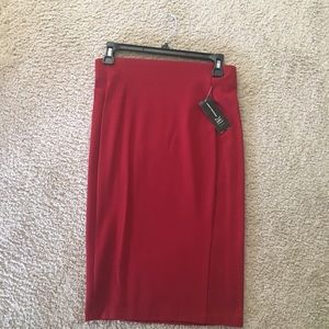 Red midi skirt - NWT