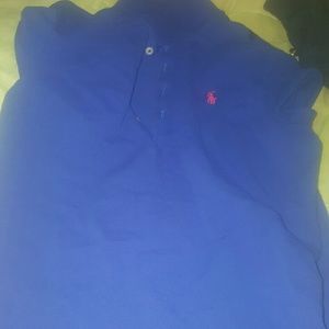 Blue polo shirt