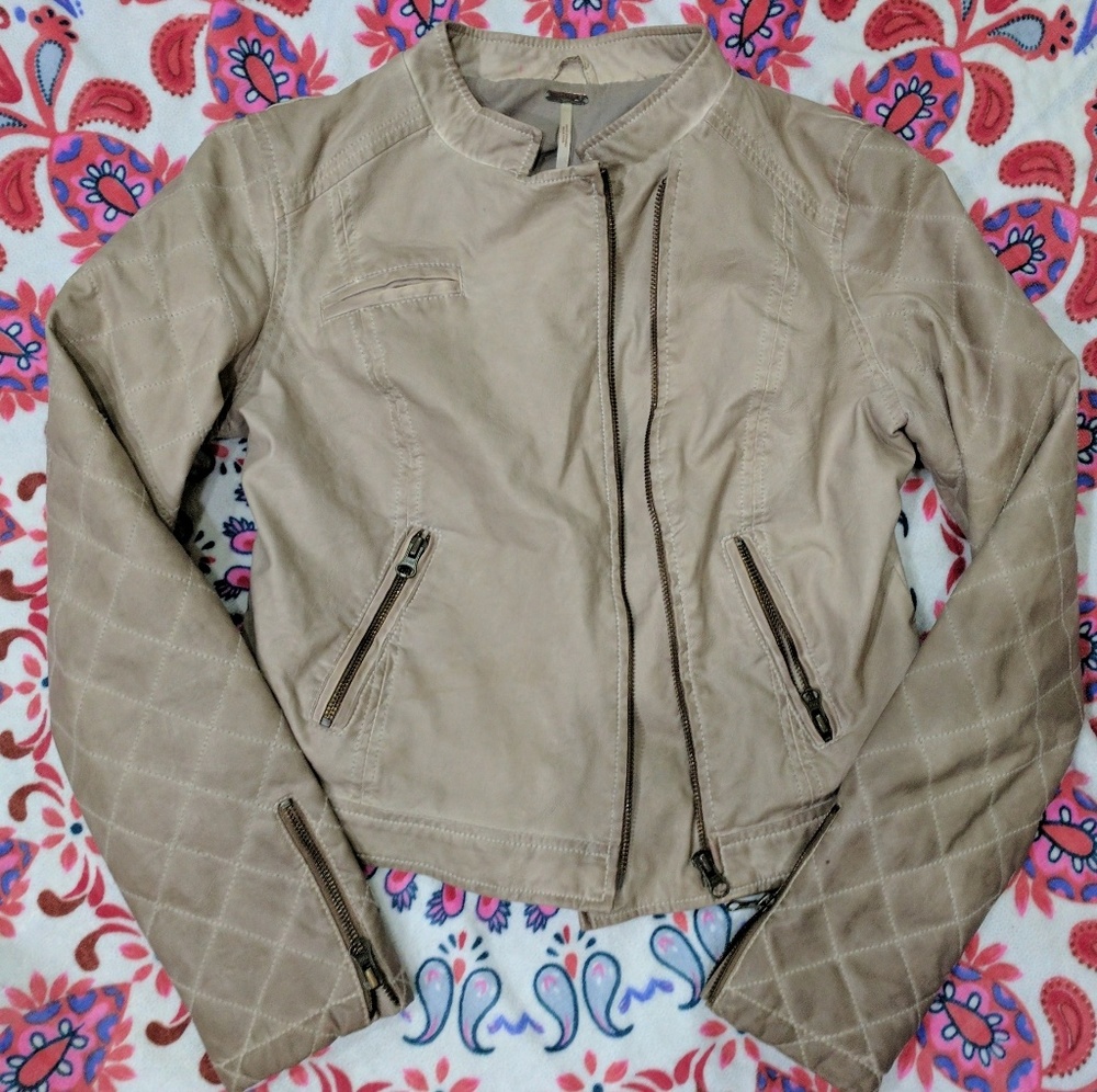 Free people vegan leather jacket