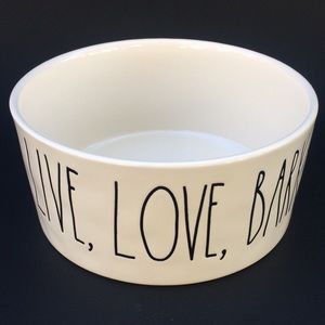 Rae Dunn LIVE, LOVE, BARK! Dog bowl