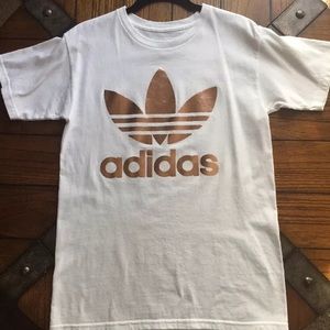 Adidas Tops - Adidas Rose Gold logo tshirt Adidas Tops - Adidas Rose Gold logo tshirt