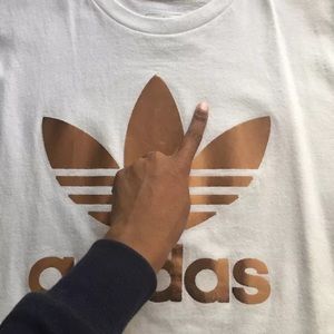 Adidas Tops - Adidas Rose Gold logo tshirt Adidas Tops - Adidas Rose Gold logo tshirt
