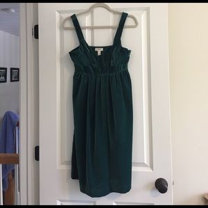 Lands End Canvas green velvet dress