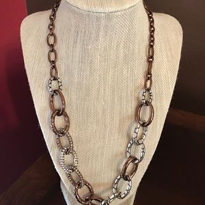 Brighton bronze and silver necklace