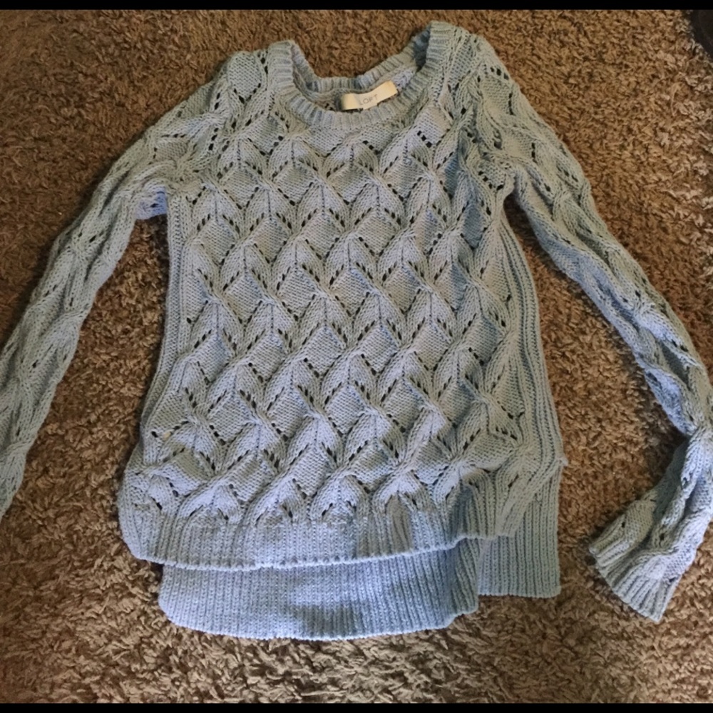 Loft light blue sweater 🌸