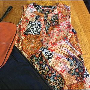 Rose & Olive High Low Sleeveless Blouse