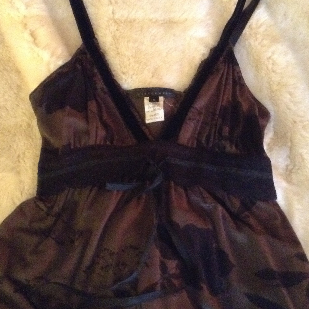Floral Velvet Trimmed Top