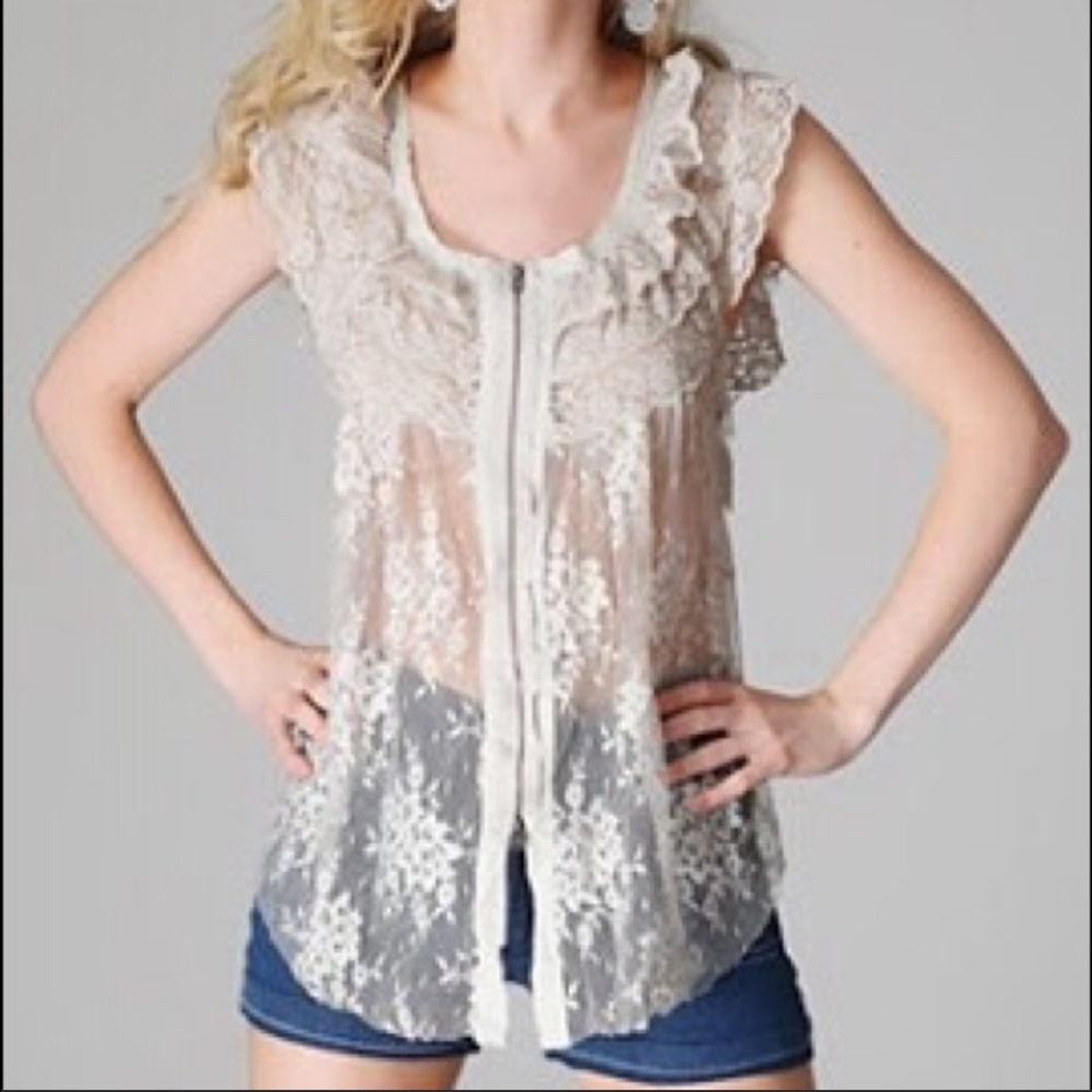 🌟SOLD🌟 Free People Lace Top