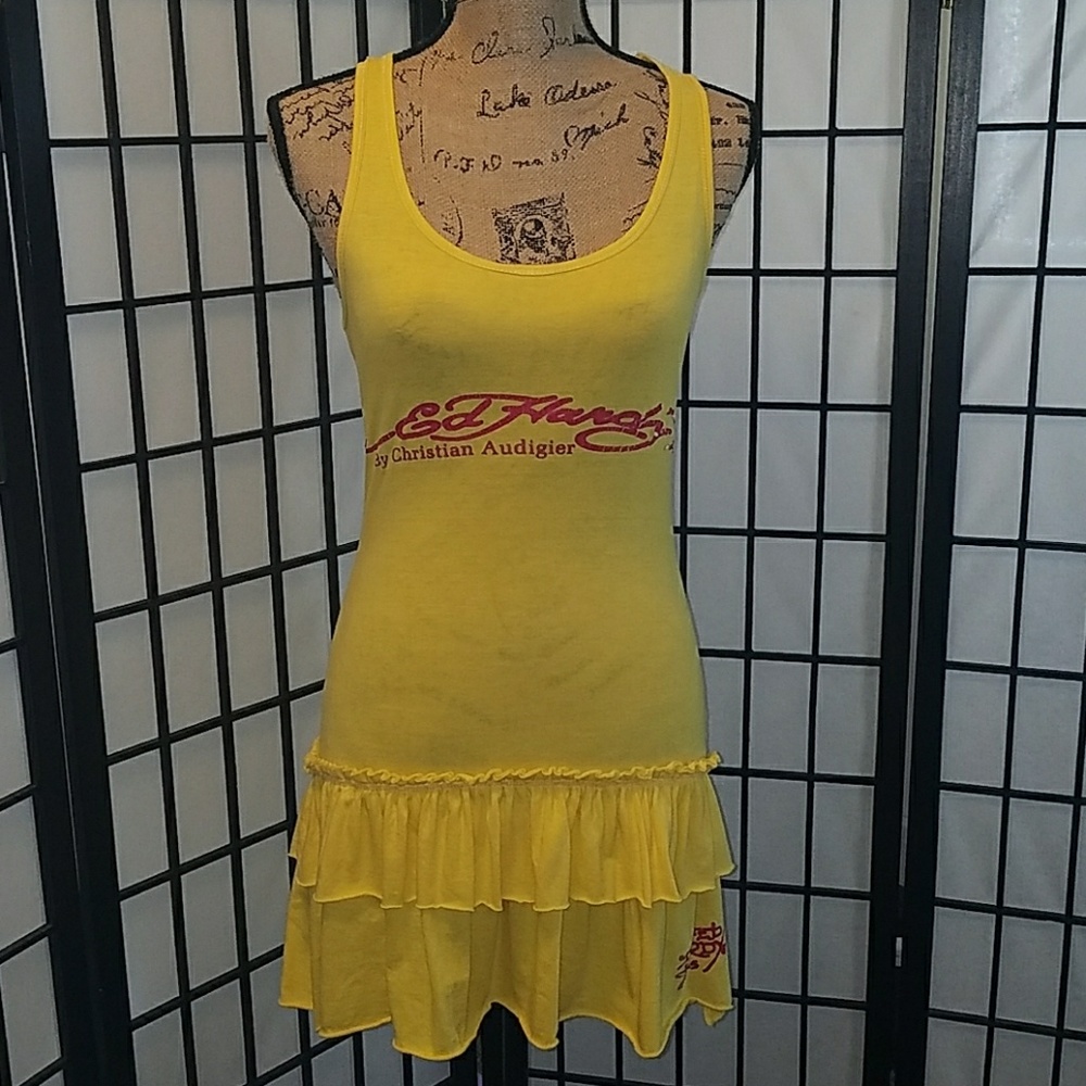 Yellow ED HARDY dress!!!
