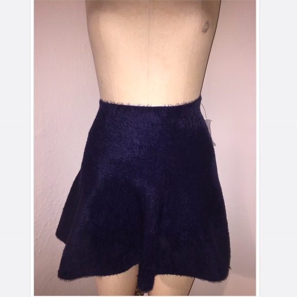 Mono B - Furry Fleece A-Line Skirt - Picture 1 of 3