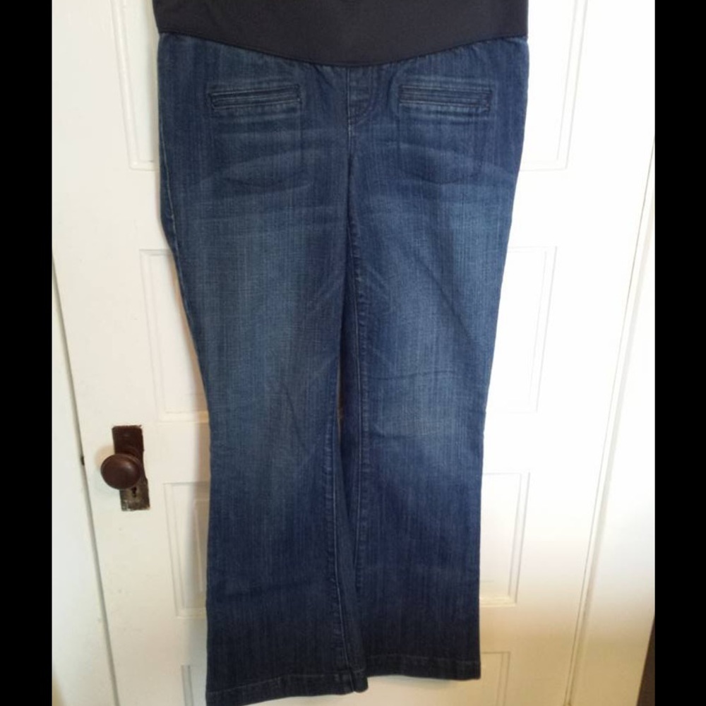 Old Navy Maternity Demi TROUSER jeans, sz 6 EUC