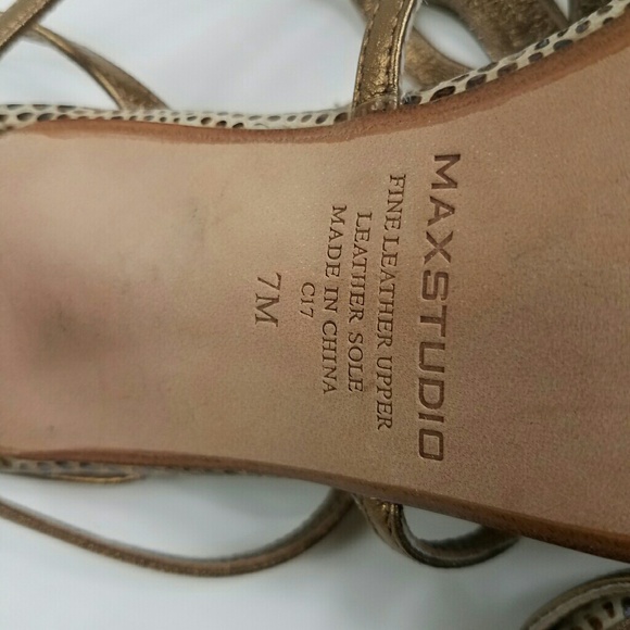 Max Studio Leather Strappy Sandals - Picture 5 of 11