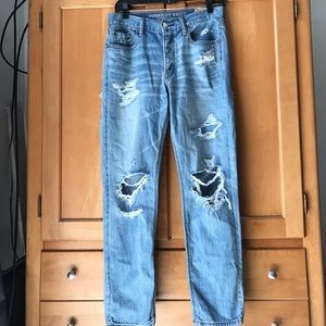 American Eagle Tomgirl Distressed Denim