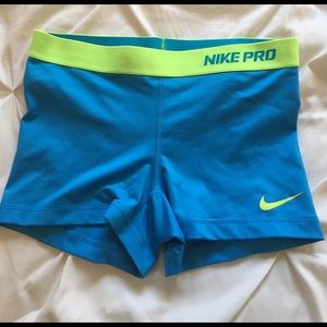 Nike pro spandex shorts