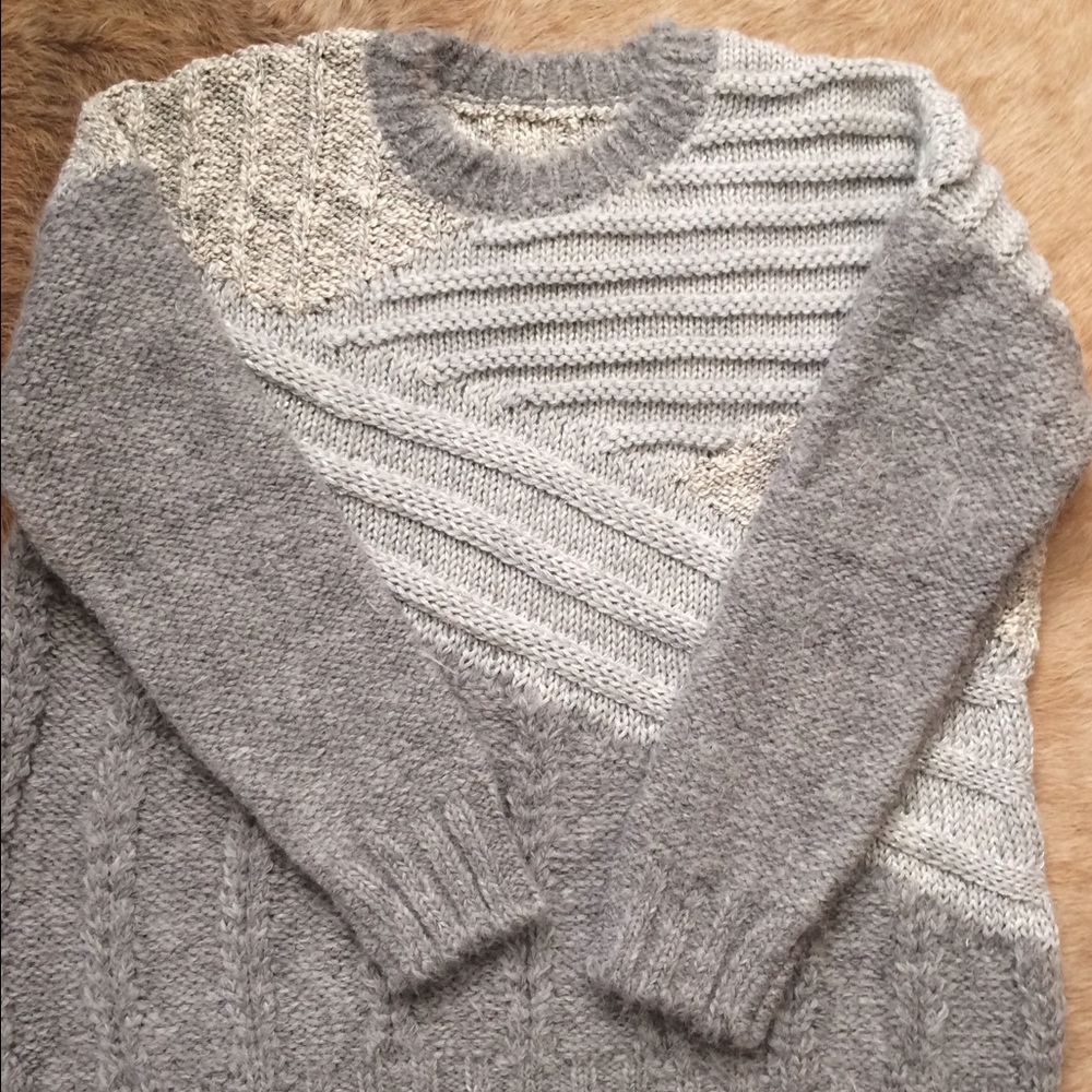 * Current/Elliott Mixed Cable Knit Sweater *